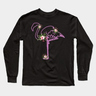 Floral Flamingo Long Sleeve T-Shirt